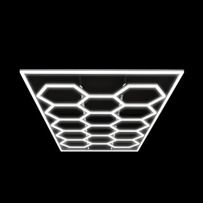 600W LED Hexagon Showroom Light LED Panel Lighting Kit 69 Tubes 6500K
