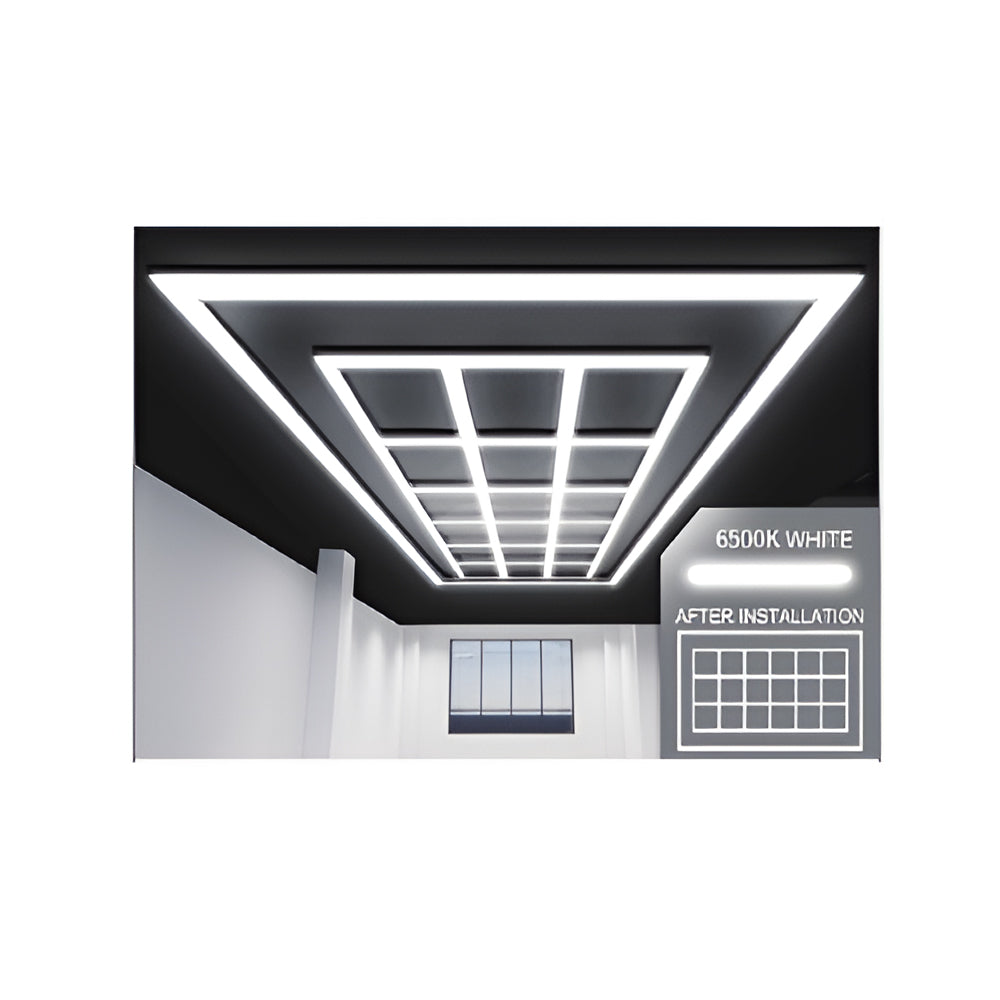 576W Designer Ceiling Lights with Frame 18 Square Boxes and border