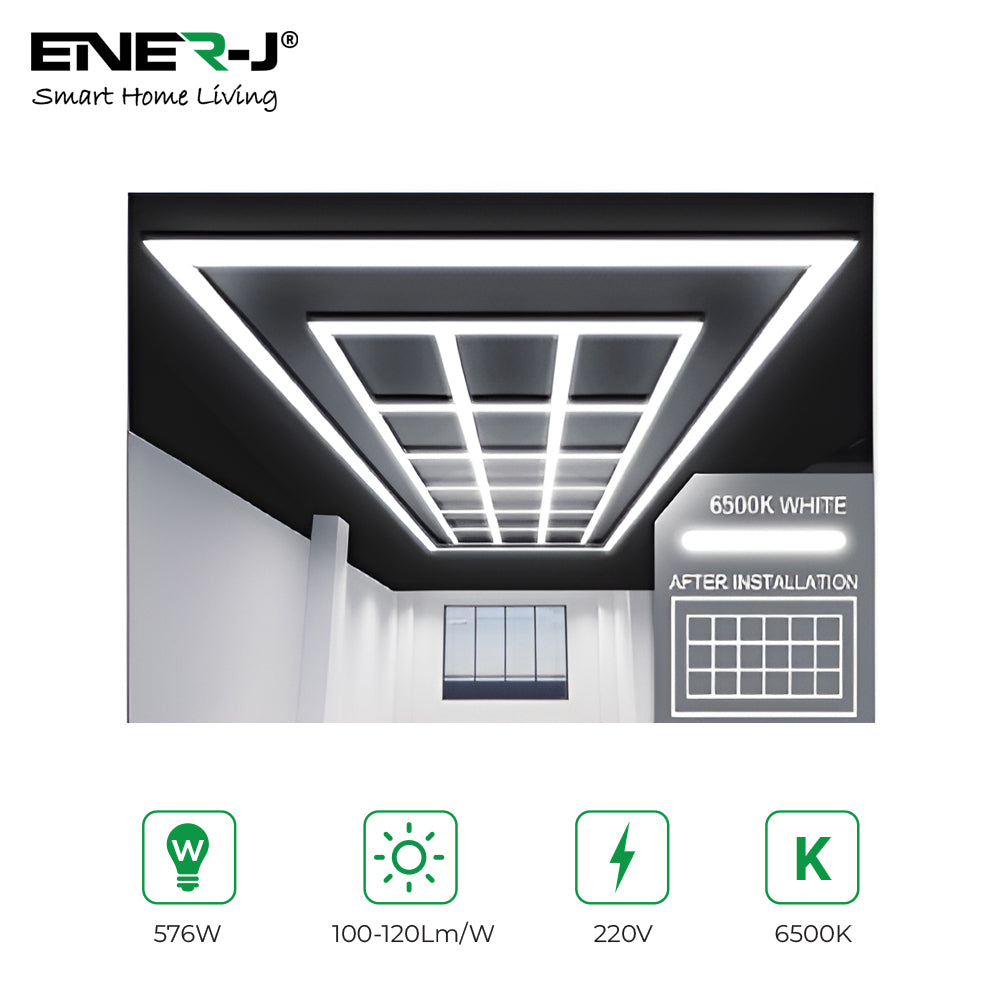 576W Designer Ceiling Lights with Frame 18 Square Boxes and border