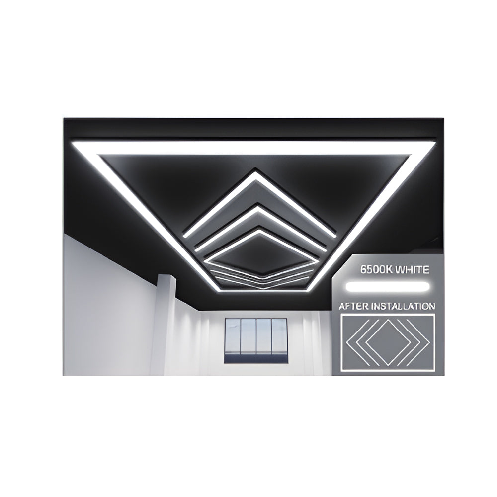 432W Designer Ceiling Lights with Frame 4 Arrow and border