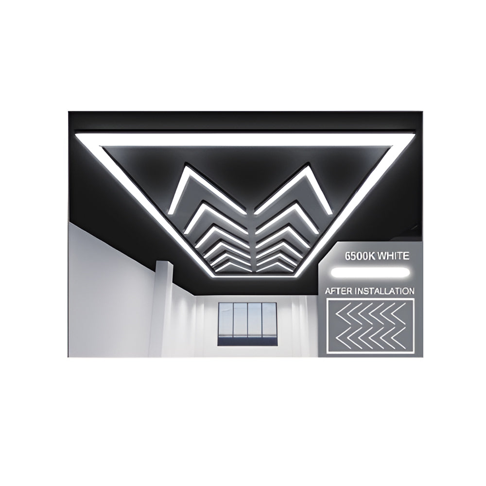 Ener-J Designer Ceiling Light 12 Arrow Border Frame 396W Cool White