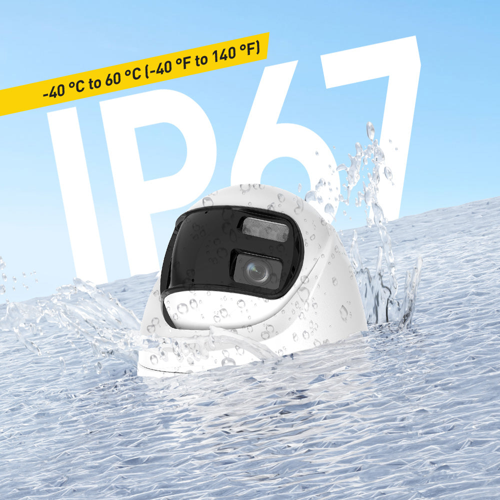 Smart Hybrid Light Full Colour Dual-Lens Fixed Turret Camera | T559W-HDS | 3K, 2960×1665 @ 20 fps (White)