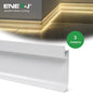 Aluminium skirting profile, flat stepped design with an 80 mm height, Thickness 1.1mm, Length 3 Meters
