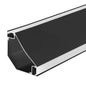 Gypsum LED Cove Light 45 Degree Corner Aluminum Profile- Black, 2 Meters