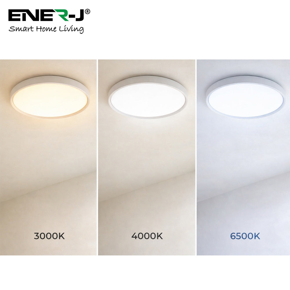 Ener-J 24W Scenic Surface LED Ceiling Light 380mm Round CCT RGBIC White