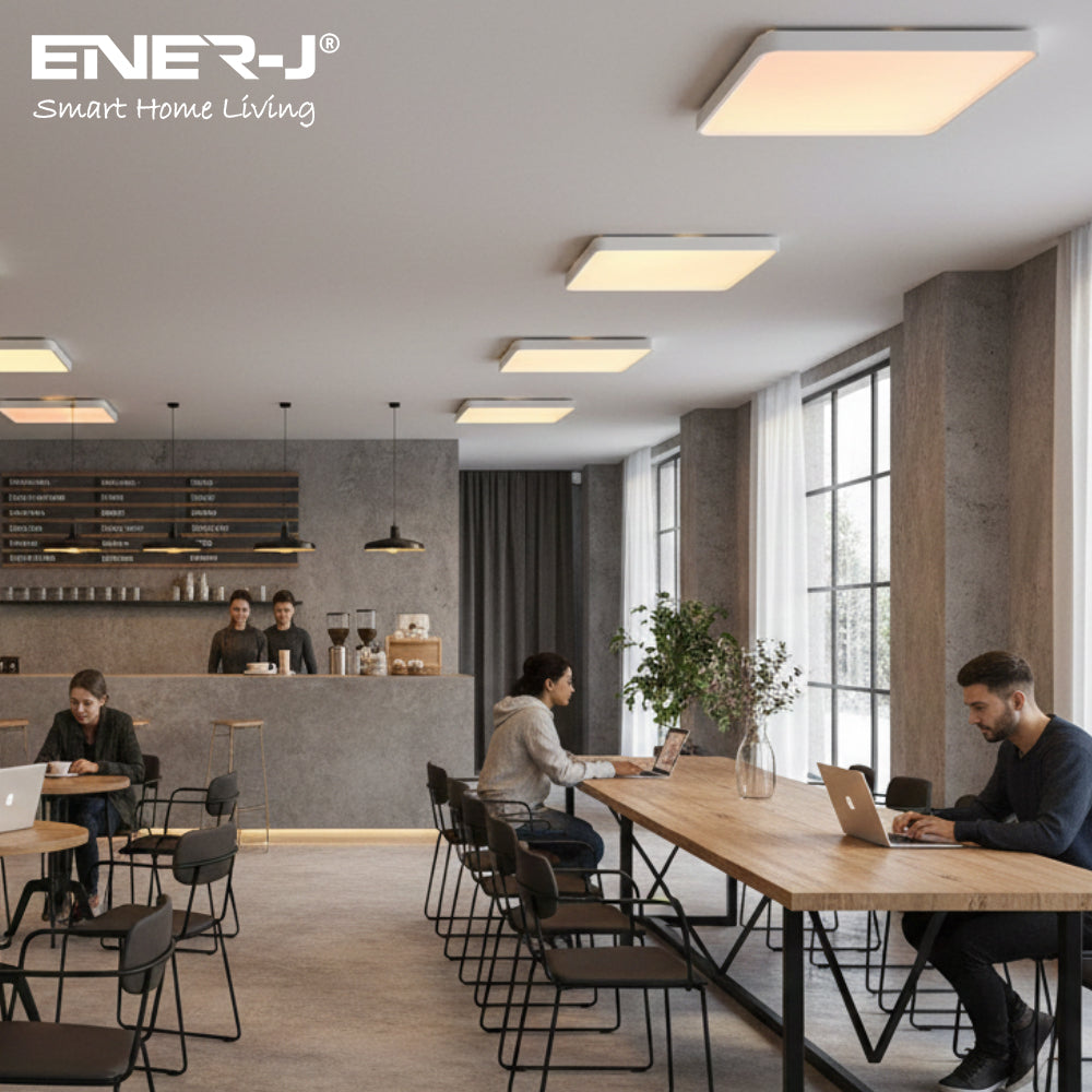 Ener-J 24W Scenic Surface LED Ceiling Light CCT RGBIC Square 380mm White