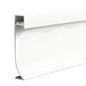 Aluminium skirting profile, flat stepped design with an 80 mm height, Thickness 1.1mm, Length 2 Meters