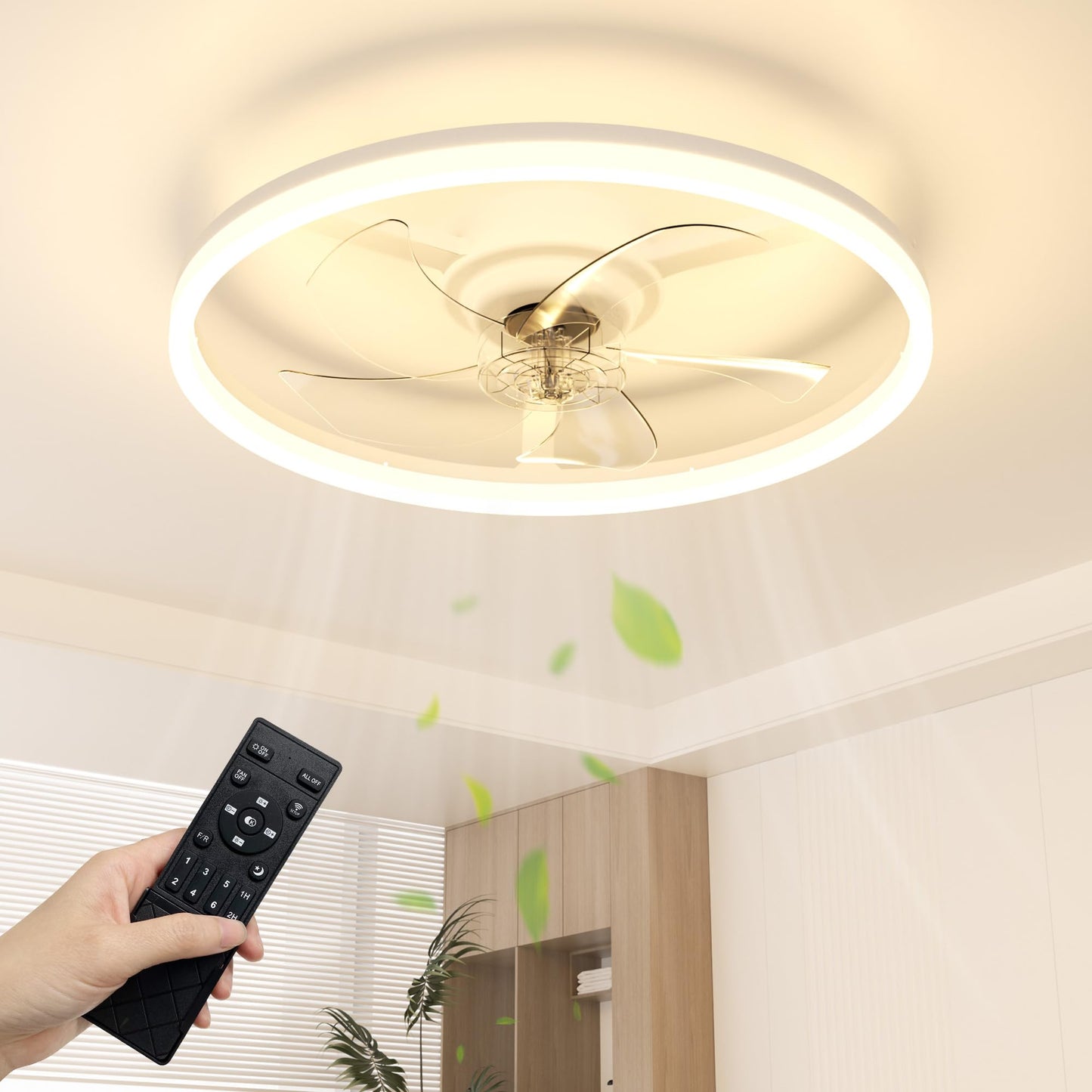 50cm Ceiling Fan with LED Light (3600LM) - White