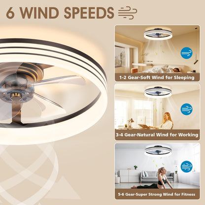 50cm Ceiling Fan with LED Light (App) - White