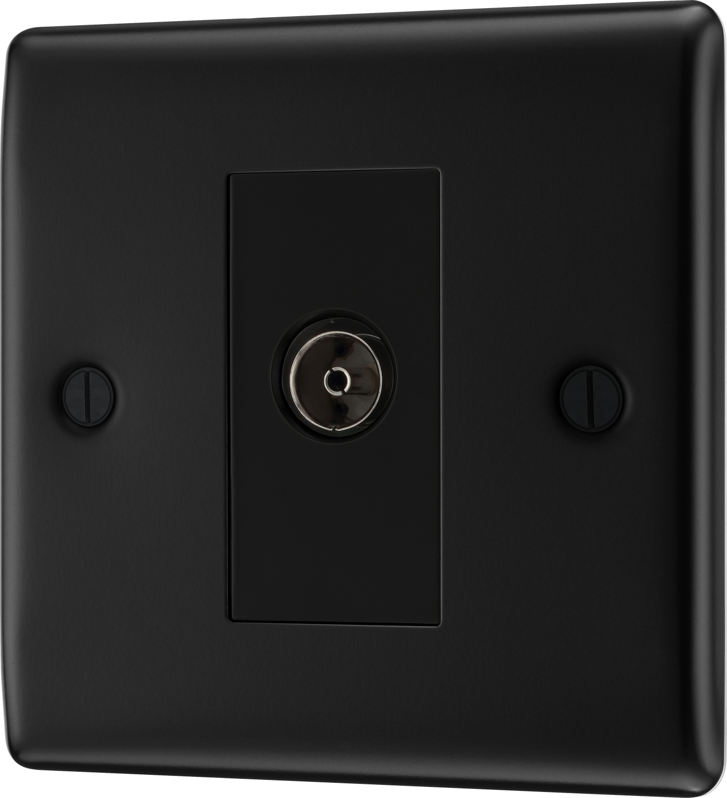 BG Nexus Metal Matt Black Co-Axial & Satellite Socket