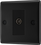 BG Nexus Metal Matt Black Co-Axial & Satellite Socket