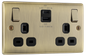 BG Nexus Metal Antique Brass USB Charging Sockets