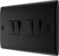 BG Nexus Metal Matt Black 16Ax Light Switch