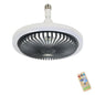 LED Ceiling Fan Light with Remote 2-in-1 Mini Fan & E27 Fixture 3 Speed Modes & 3 Colour Temperatures - Dark Grey ZF-10