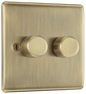 BG Nexus Metal Antique Brass Dimmer Switches