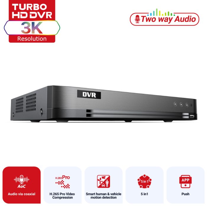 Hizone Pro 3K DVR 4CH Two-Way Audio (Branded) – HZ-D504H