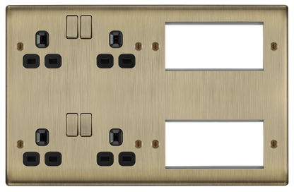 BG Nexus Metal Antique Brass Combination Plates