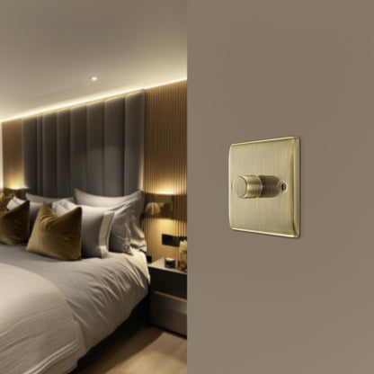 BG Nexus Metal Antique Brass Dimmer Switches