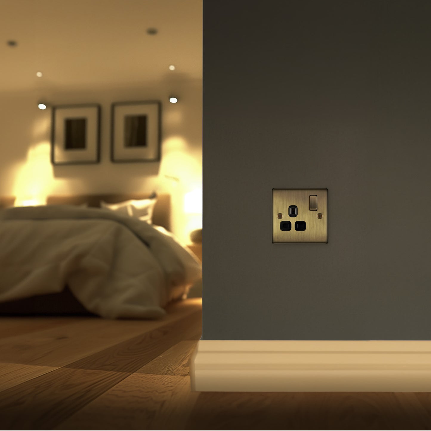 BG Nexus Metal Antique Brass 13A Sockets
