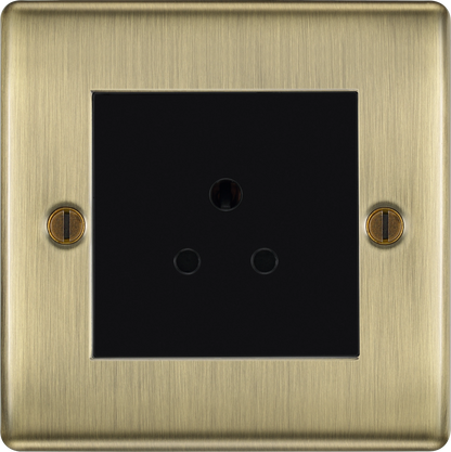 BG Nexus Metal Antique Brass Round Pin Export Sockets