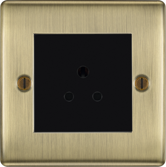 BG Nexus Metal Antique Brass Round Pin Export Sockets