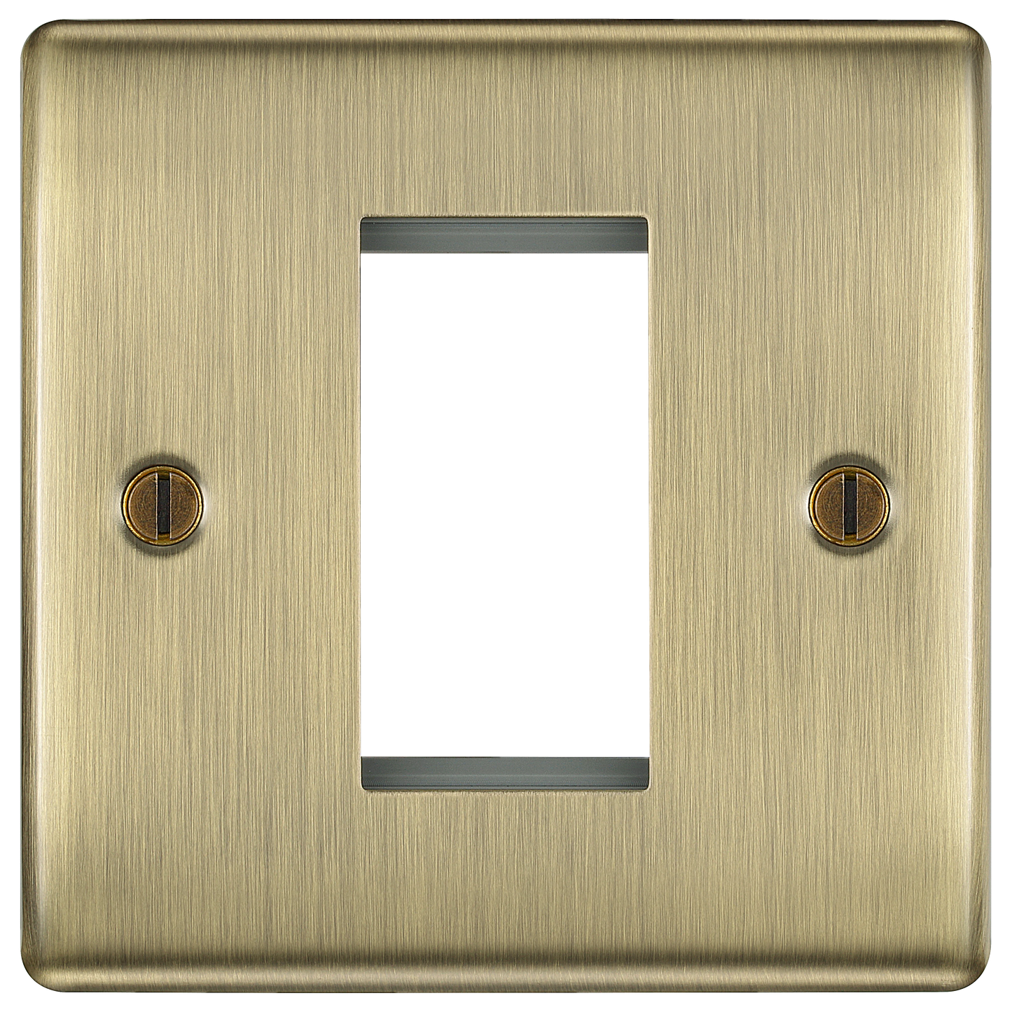 BG Nexus Metal Antique Brass Euro Module Front Plates