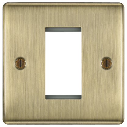 BG Nexus Metal Antique Brass Euro Module Front Plates