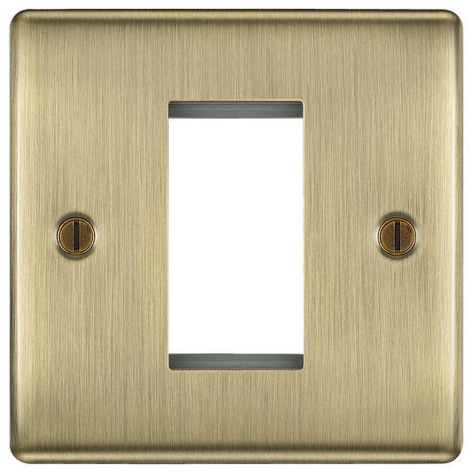 BG Nexus Metal Antique Brass Euro Module Front Plates