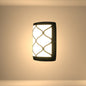 Arabesque Black Plastic LED Outdoor Wall Light 15W Cool White