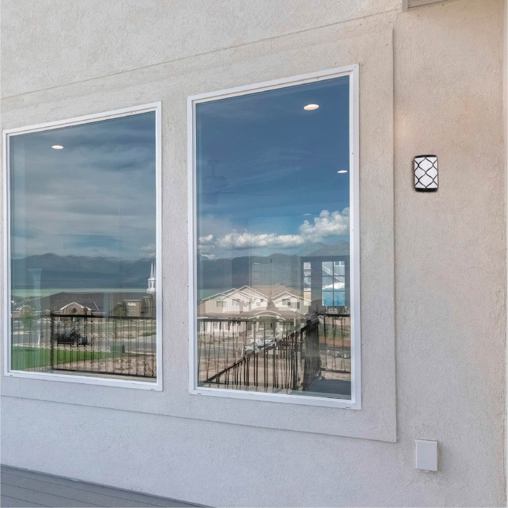 Arabesque Black Plastic LED Outdoor Wall Light 15W Cool White