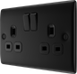 BG Nexus Metal Matt Black 13A Socket