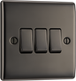 BG Nexus Metal Black Nickel 16Ax Light Switch