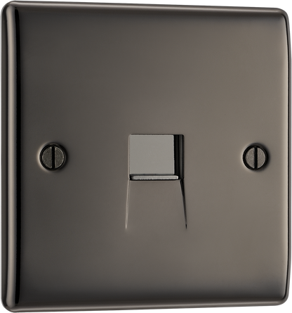 BG Nexus Metal Black Nickel Telephone & Data Outlet
