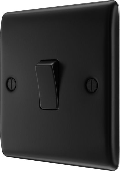 BG Nexus Metal Matt Black 16Ax Light Switch
