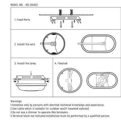 Bagel Plastic Ring Modern LED Outdoor Wall Light 15W Black Cool White