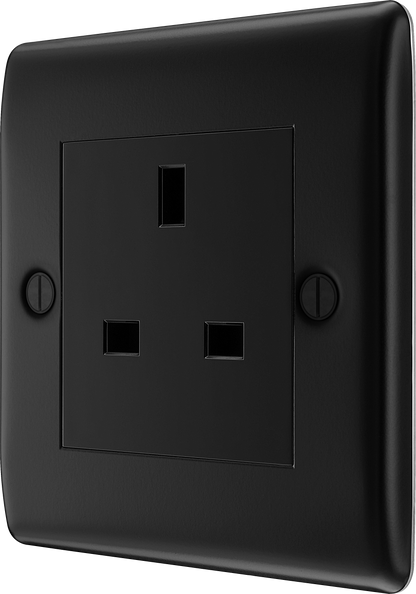 BG Nexus Metal Matt Black 13A Socket