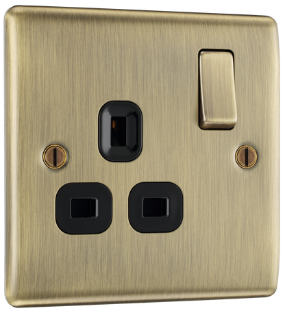 BG Nexus Metal Antique Brass 13A Sockets