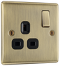 BG Nexus Metal Antique Brass 13A Sockets