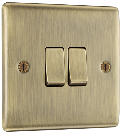BG Nexus Metal Antique Brass 20A 16Ax Light Switches