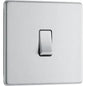BG Nexus Flatplate Brushed Steel 1G 2-Way Switch - FBS12-02