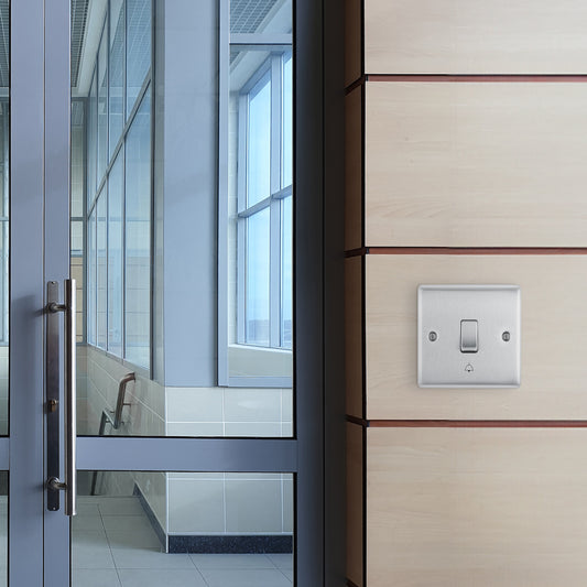 BG Nexus Metal Brushed Steel 10A Bell Push