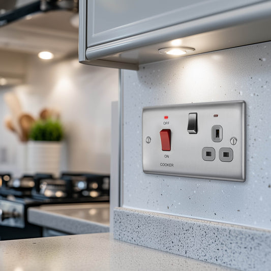 BG Nexus Metal Brushed Steel 45A Cooker Control Unit
