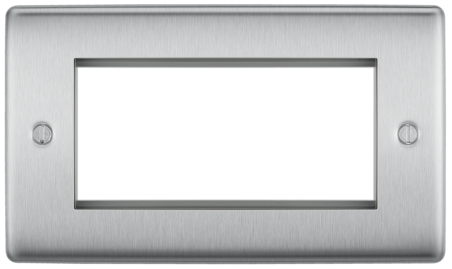 BG Nexus Metal Brushed Steel Euro Module Front Plate