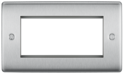 BG Nexus Metal Brushed Steel Euro Module Front Plate