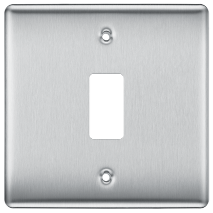 BG Nexus Metal Brushed Steel Grid Front Plate