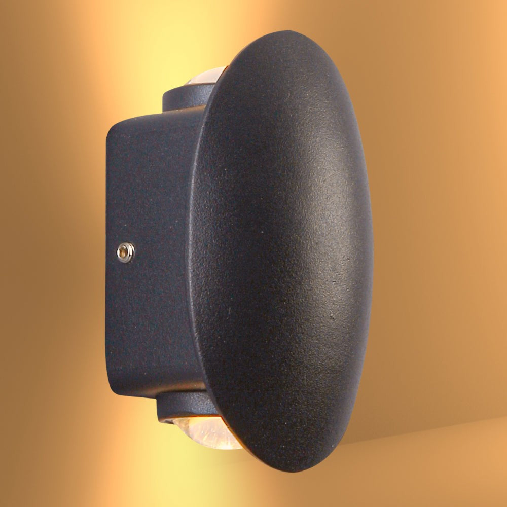Black Ellipse Up/Down LED Wall Light – TEKLED