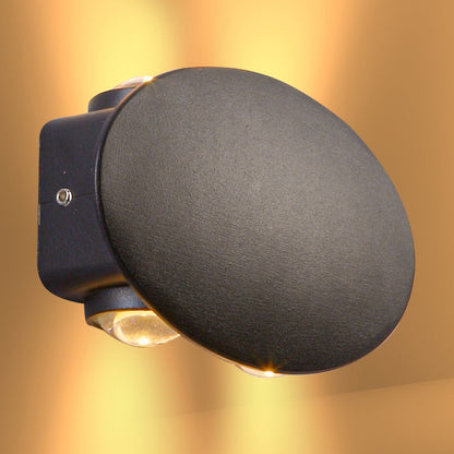 Black Ellipse Up/Down LED Wall Light