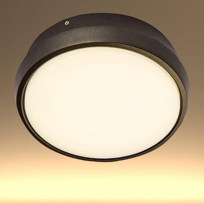 Black Ring Moonlight Outdoor Modern LED Wall Light – TEKLED