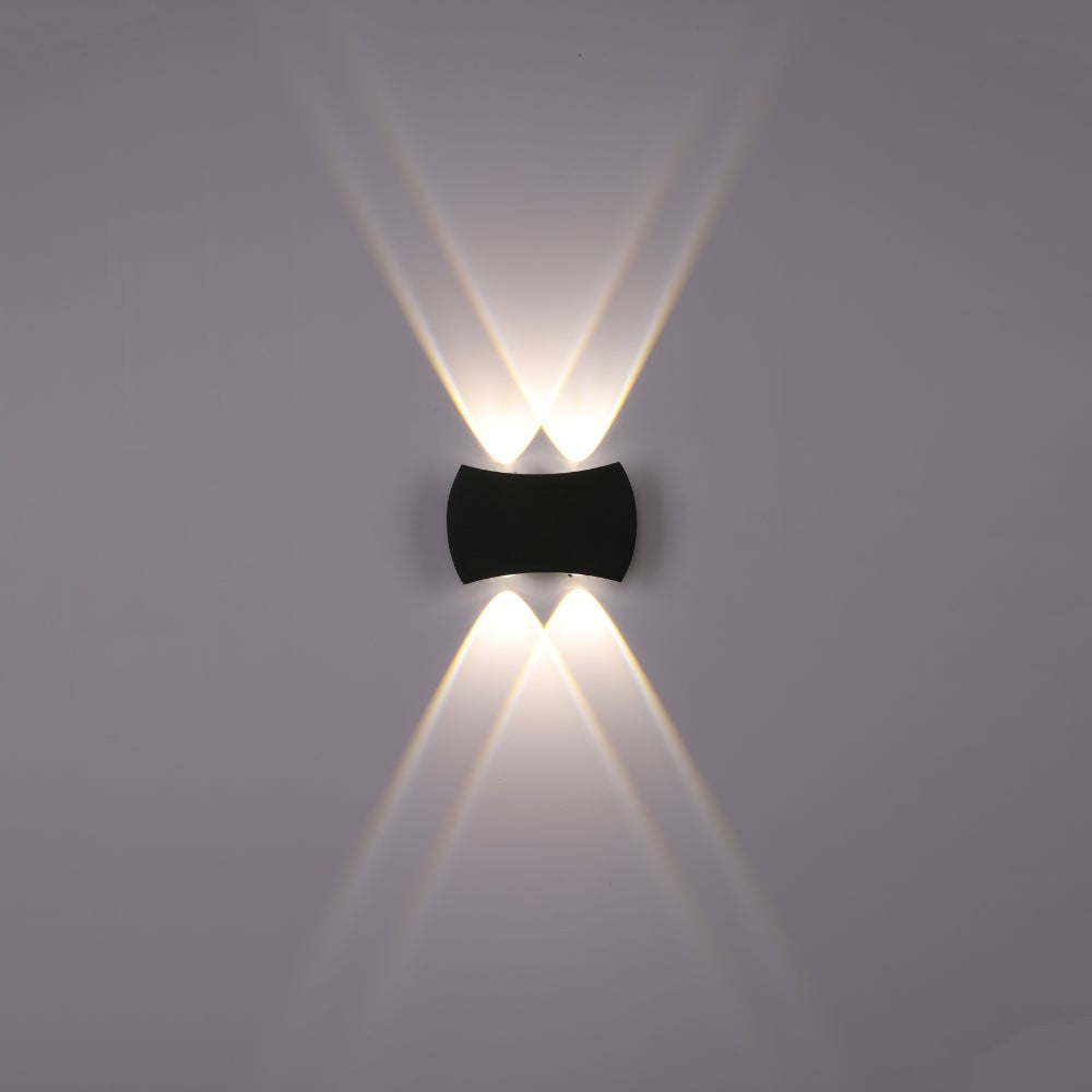 Black Up Down Outdoor Modern LED Wall Light 4000K