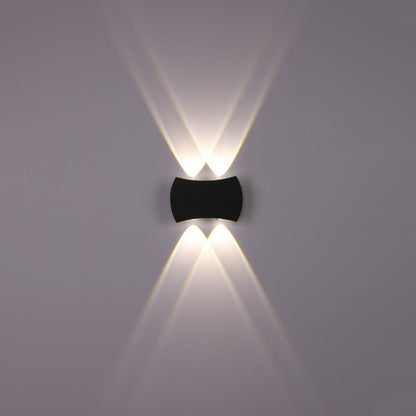 Black Up Down Outdoor Modern LED Wall Light 4000K